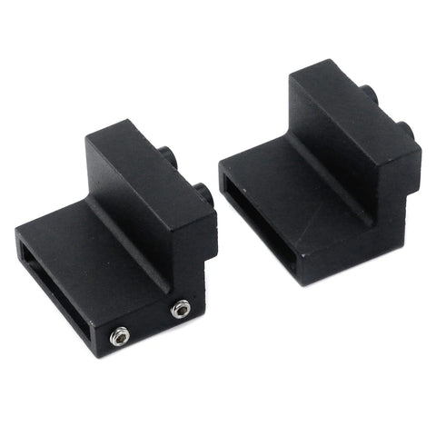 Barn Door Roller Stopper Hardware For Track 41x7mm Flat Rail Limit Stop, Rust-Resistant Carbon Steel, Easy Install, Black Finish