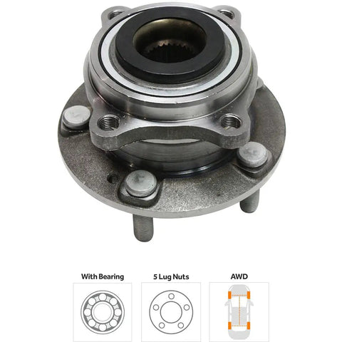 Close-up of 2 Piece Wheel Hub Replacement With Bearing For Hyundai Santa Fe 2007 2020 And Santa Fe Sport 2013 2018 Kia Sorento 2011 2015