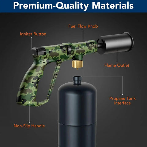 Propane Kitchen Torch Head With Adjustable Flame For Cooking, BBQ, Sous Vide, And Steak Searing, Kickass Blow Torch