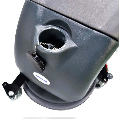 Close-up of Foldable Walk Behind Floor Scrubber With 15 Inch Brush And Automatic Water Flow Upgrade For Grime Busting Cleaning