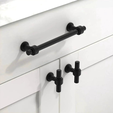 10 Pack 5 Inch Matte Black Cabinet Pulls For Kitchen Cabinets And Drawers Durable Aluminum And Zinc Alloy Hardware Installed