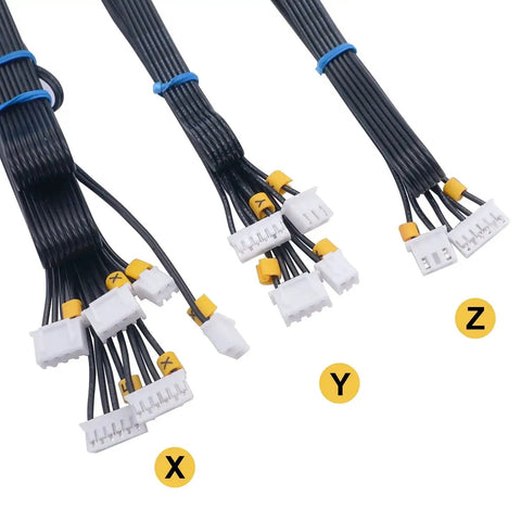 Endstop Limit Switch Accessory Kit For 3D Printers With X Y Z Axis Cables showing three plug-in cables labeled X, Y, Z
