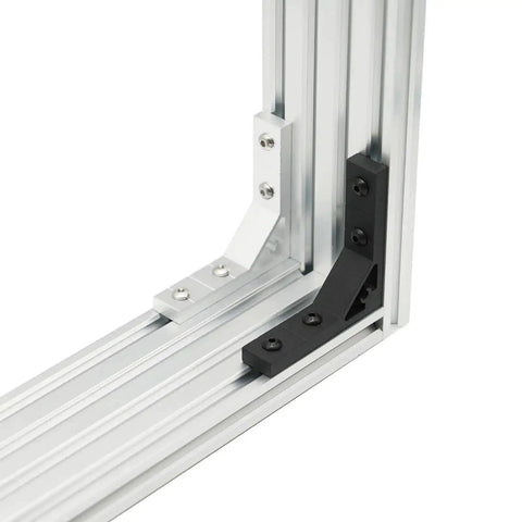Beefy Heavy Duty Corner Brackets 4 Pack 78x78mm Inside Gusset For 2020 Aluminum Extrusion Profile Includes 16 M5 Screws And 16 M5 T Nuts Black Finish