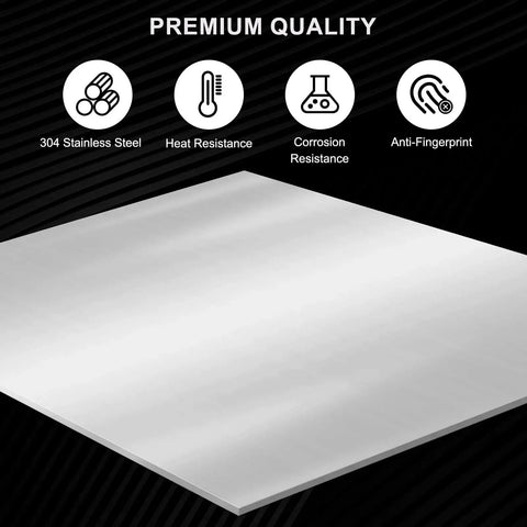 Two Pack 304 Stainless Steel Sheets 4 By 4 By One Eighth Inch 10 Gauge Plates For Kitchen DIY Craft Making Non Magnetic Metal Sheets And Shim Plates Great For Home Projects Sign Making Jewelry Metalworking Repairs And Crafting, showing high-quality features