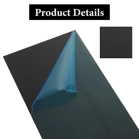 Anodized Aluminum Sheets Set, LOYORTY 4 Pack 6 X 12 Inch, 1mm Thick Black Engraving Blanks showing protective film detail