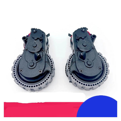 Left Or Right Replacement Vacuum Cleaner Wheel Kit for Deebot T20 Omni T20E T20 Pro Robots shown in pair on white background.