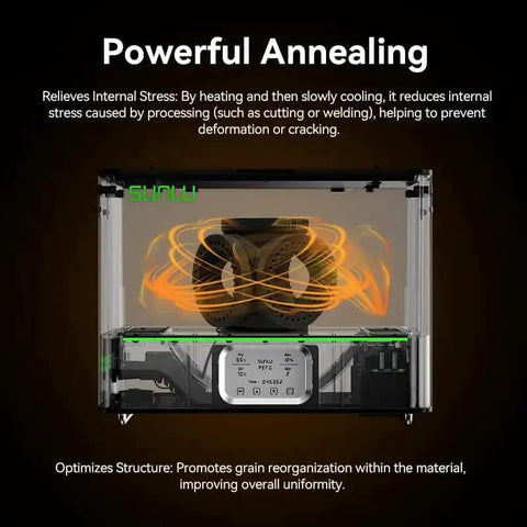 FilaDryer E2 All-In-One Filament Dryer And Annealing Box showcasing powerful annealing capabilities with internal stress relief.