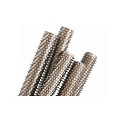 Beefy Heavy Duty Titanium Full Threaded Bar Studding Set Grade 2 TA2 Titanium 500mm Length M3 To M16 Thread Diameters Not Polished 5 Piece Bolt Kit