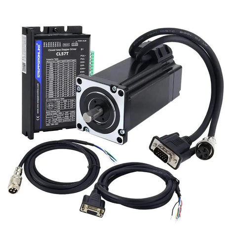 Pro Grade Closed Loop Stepper Motor CNC Kit For 1 Axis With 4.0 Nm Torque Nema 24 And CL57T V4.1 Driver with cables