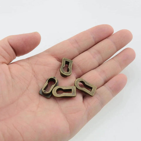 Bronze Tone Zinc Alloy Keyhole Covers Set Of 4 For Cabinet Doors And Drawers Desks Dressers Wardrobes TV Cabinets And More