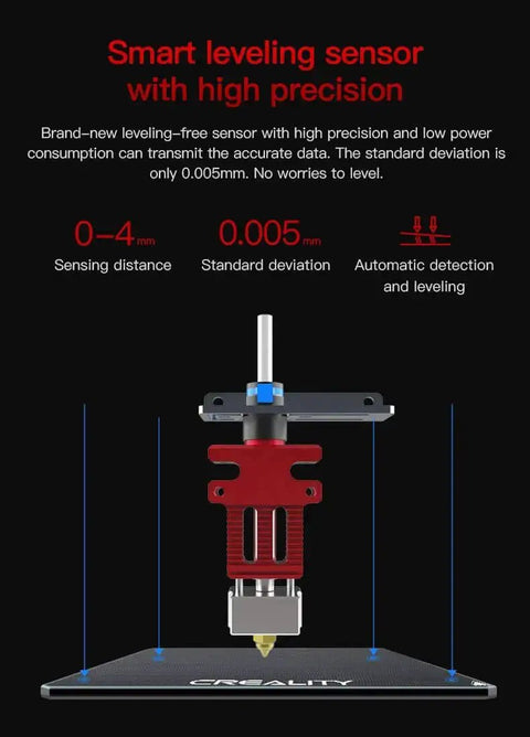 Smart leveling sensor for Hotend Extruder Full Kit For CR6 SE And CR6 MAX 3D Printers With Auto Leveling and precision detection.