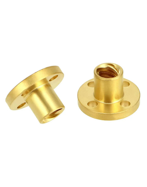 Brass nuts for T8 300Mm Lead Screw With Brass Nut For 3D Printers 4 Pack Acme Thread 4 Starts 2Mm Pitch 8Mm Lead Stainless Steel Shaft.