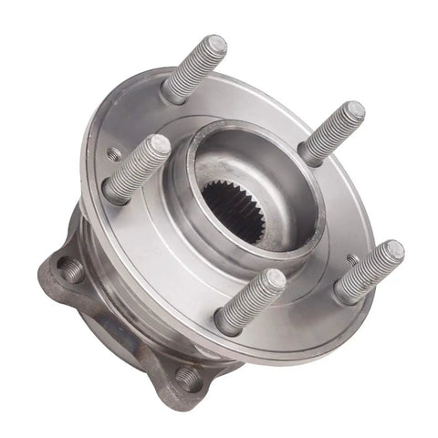 Front view of Pair Wheel Bearing And Hub Assembly For Front Or Rear AWD Compatible With Hyundai Santa Fe Veracruz And Kia Sorento 5 Stud Hub