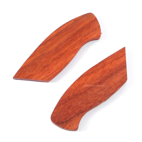 Pre machined Padauk handle scales for DDR3BL DIY Folding Knife Kit With Button Lock 440C Stainless Steel Blade 600 Grit Satin Finish