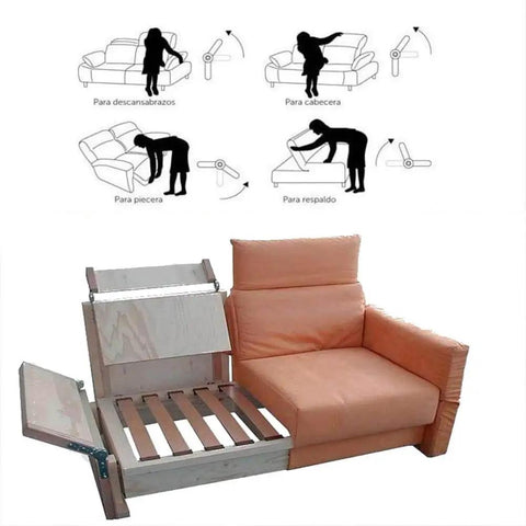 Heavy Duty Adjustable Angle Hinge With Auto Reset For Furniture 90 To 170 Degree, 2 Pack, used in sofa to bed conversion