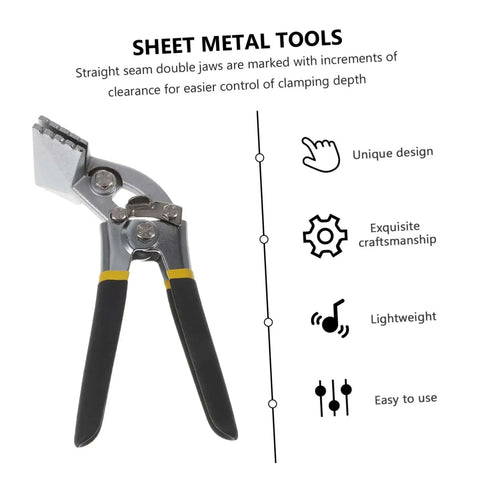 Metal Bender Hand Seamer Tool Plier For HVAC Non Slip Handle Beefy Bending Pliers For Duct Seams And Edge Seaming guide