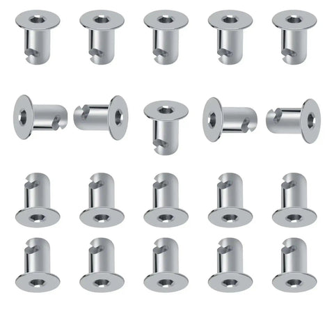 Aluminum Dzus Button Flush Allen Head Quarter Turn Fasteners Seven Sixteenths Inch Grip Chrome Finish Pack Of Twenty