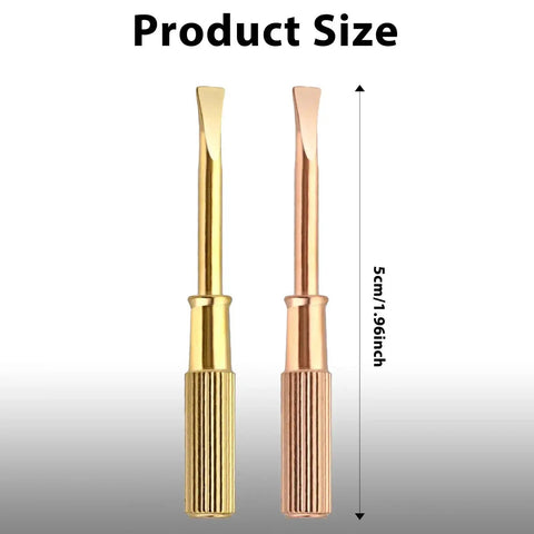 Mini Titanium Steel Bracelet Screwdriver Set For Jewelry Repair, 5cm gold and rose gold slotted tools, non-slip handle