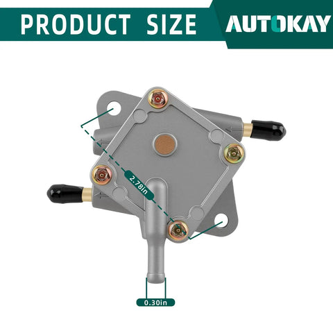 Top view of Fuel Pump For EZGO TXT Medalist Golf Cart Four Cycle 295cc And 350cc Robin Engine Direct Fit Replacement 72021 G01