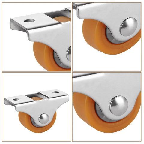 24 Pcs 1 Inch Caster Wheels With Metal Top Plate For Furniture Rolling Cabinets Trundle Beds And Drawers Silent Ball Bearing TPR Wheel Includes 60 Screws Durable Chrome Plated Steel Construction Lightweight Easy To Install