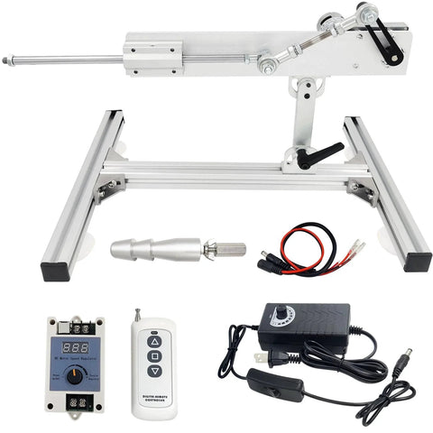 New Version 24V DIY Reciprocating Linear Actuator Kit With Stand Speed Controller And Remote Controller 1.18 To 6 Inch Stroke