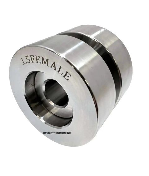 1.5 inch female die from 7 Piece Dimple Die Set For Auto Body Panels Includes 1/2 Inch, 3/4 Inch, 1 Inch, 1 1/4 Inch, 1 1/2 Inch, 1 3/4 Inch And 2 Inch Dies CNC Machined From SAE 8620 Steel With Rockwell 80 Case Hardened, Pro Grade Dimpling Kit For Panels