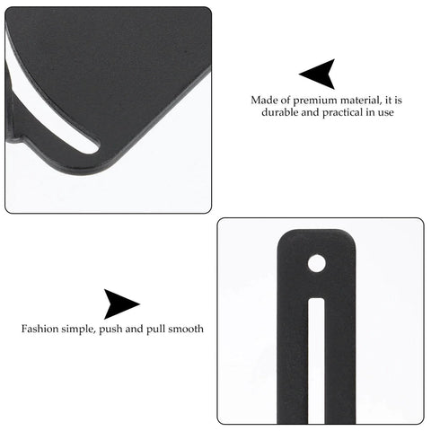 Privacy Barn Door Lock Teardrop Latch Black Carbon Steel Easy Install for Bedrooms and Bathrooms, close-up view