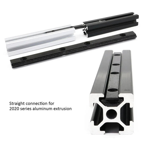 Four Pack 20 Series Aluminum Extrusion T Slot Corner Brackets With Screws Straight Line Connectors For 2040 2020 Profiles