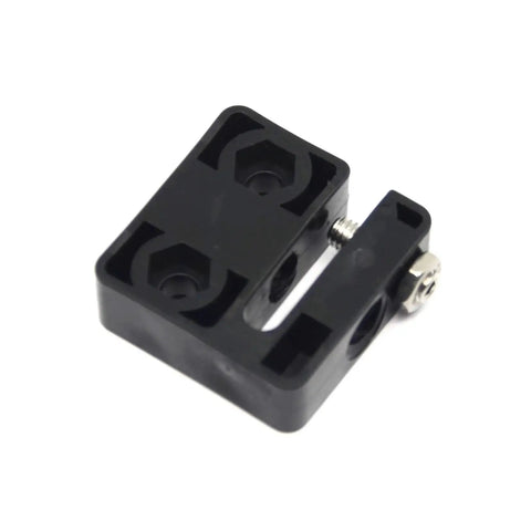 Front view of Befenybay 2-piece black anti-backlash nut clamp for 8mm T8 lead screw