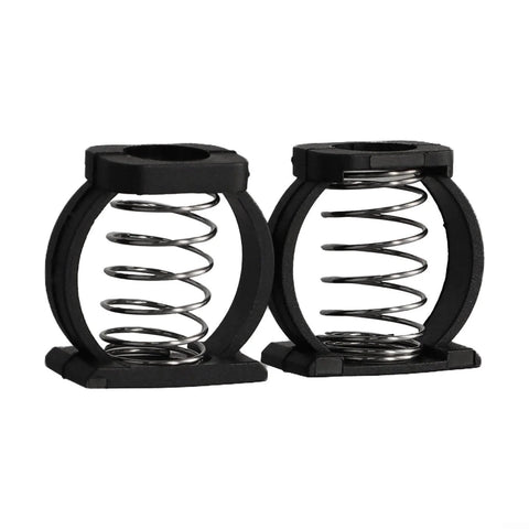 2Pcs Folding Bike Enhanced Hinge Clamp For Brompton Spring C Buckle Accessory with durable black finish and stainless spring.