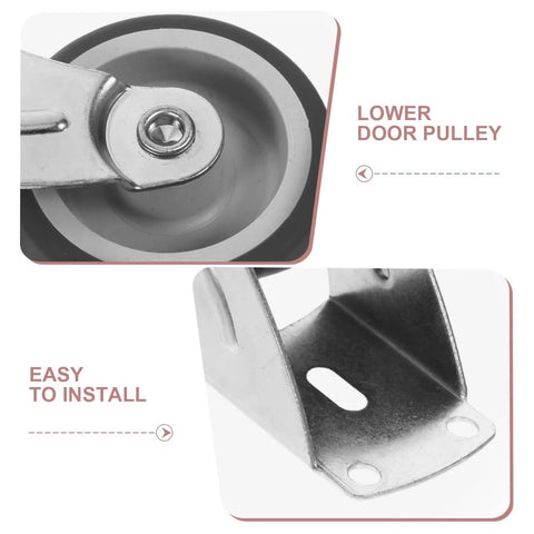Heavy Duty Sliding Barn Door Guide Roller With Screws Anti Sag Bottom Support Wheel Keeps Doors Level And Smooth