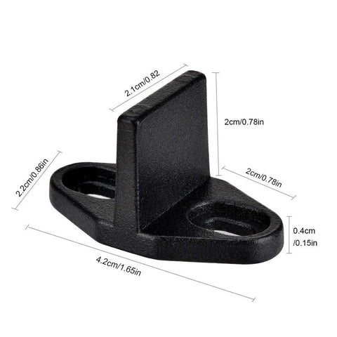 Barn Door Floor Guides 2 Pack Bottom Guide Floor Mount for Sliding Doors T Shape Track Hardware Black Durable Solid Steel Build