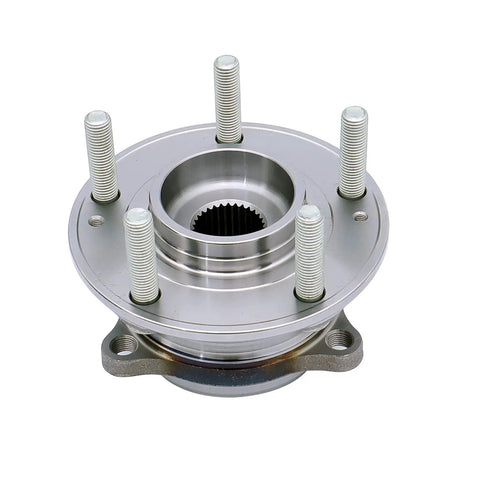 Front view of Front Wheel Bearing Hub Assembly Set Of 2 For 2007-2014 Hyundai Santa Fe, 2007-2012 Hyundai Veracruz, 2011-2015 Kia Sorento
