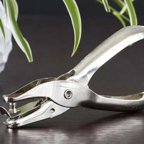 Close-up of Two Pack Single Hole Puncher Metal Craft Hole Punch For Scrapbooking And Tickets 6 mm Hole Diameter
