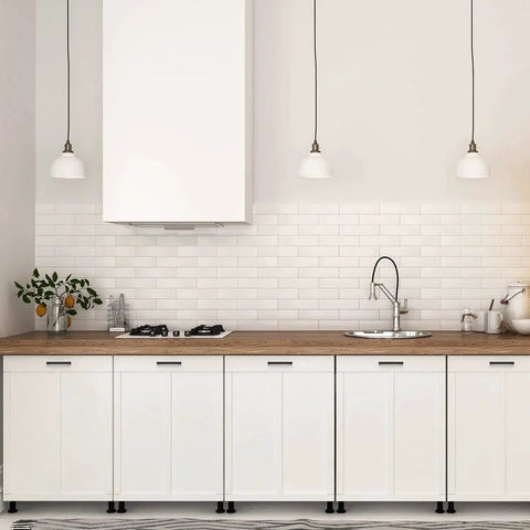 12 Pack Square Cabinet Handles 4.5 Inch Center To Center Matte Black Drawer Pulls for cabinets and drawers in a modern kitchen setting