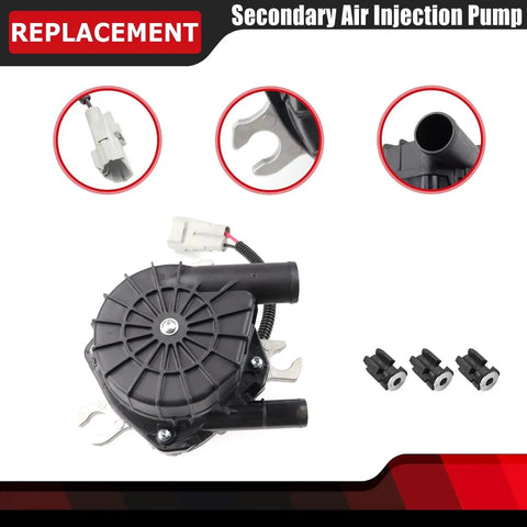Toyota Tacoma Secondary Air Injection Smog Pump 2.7L L4 2005-2015 Replacement Plug-And-Play Unit with connectors visible