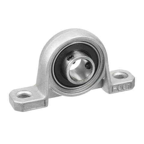 Front view of 4 Pack 12mm Pillow Block Bearings Set For Linear Shafts Self Aligning Flange Mounted Zinc Alloy Plummer Bearing Bore 12mm