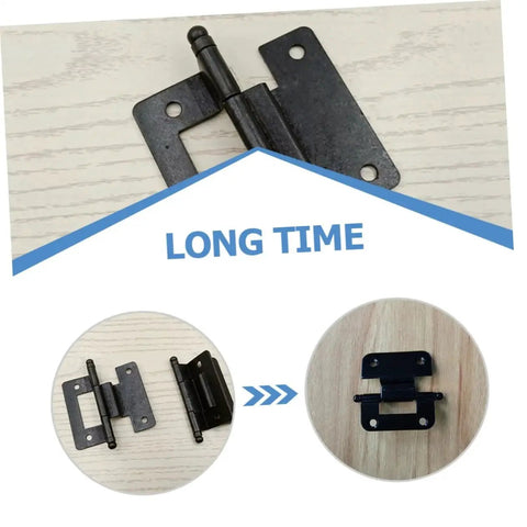 10 Pack Cabinet Door Hinges Durable Replacement Hinges For Home Use With High Load Bearing Capacity Smooth Surface For Kitchen And Bathroom Cabinets Cupboards Heavy Duty Hardware For DIY Renovations displayed on wood surface