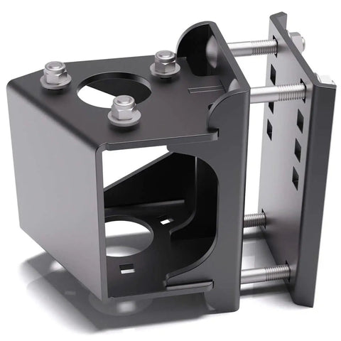 Front view of Universal Trailer Tongue Jack Relocation Kit With Bolt On Bracket For 3 Bolt And A Frame Jacks No Weld Install