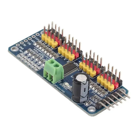 PCA9685 16 Channel 12-Bit PWM Servo Driver I2C Module for Arduino Robots and DIY Projects, 5V-10V DC Power