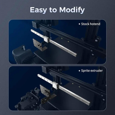 Ender 3 X Axis Linear Rail Kit With MGN12C Guide Rail 12.6 Inch Length Mount Bracket Sprite Pro Bracket Installed Dual View