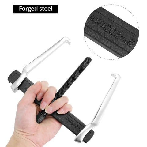 Two Jaw Gear Puller 8 Inch Heavy Duty Claw Puller For Pulleys Flywheels Bearings And Hubs In Chrome Vanadium Steel held in hand