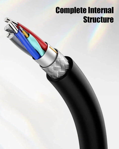 Internal structure of 15 Ft PTO Control Cable With 2 Inch Black Knob For Dump Trucks And Heavy Equipment Replacement 55199