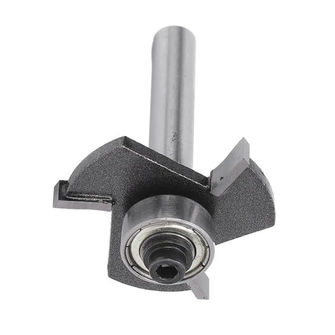 T Shaped Router Bit With One Quarter Inch Shank, Three Teeth Ball Bearing Slotting Cutter For Wood And Plywood