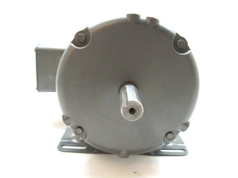 Front view of 1 HP 3-Phase Electric Motor 1725 RPM TEFC 56 Frame 60 Hz Industrial AC Unit with foot-mounted design.
