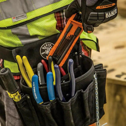 Heavy Duty Folding Hex Key Set With Extra Long Allen Wrenches 11 SAE Sizes From One Half Inch To One Eighth Inch High Leverage Blades