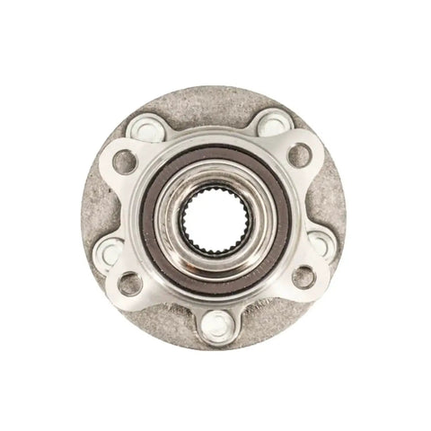 Front Hub Bearing Assembly For Ford Police Responder Hybrid SSV Plug In And Lincoln MKZ 2013 To 2020, top view showing 5 lug, ABS, bolt-on