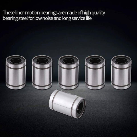 10 Pack 12x20x30mm Linear Bearings For 12mm Rods Smooth Ball Bearing Slides For CNC And 3D Printer Projects Steel Construction