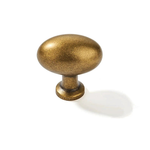 10 Pack Antique Brass Cabinet Knobs Made From High Quality Metal Solid Heavy Duty Oval Cupboard Drawer Hardware For Kitchen