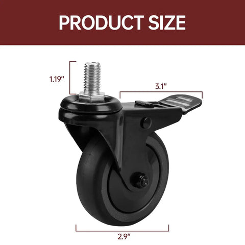 Pellet Grill Locking Caster Wheel Replacement For Navigator 850 1150 Austin XL Sportsman And Louisiana Grill close-up image
